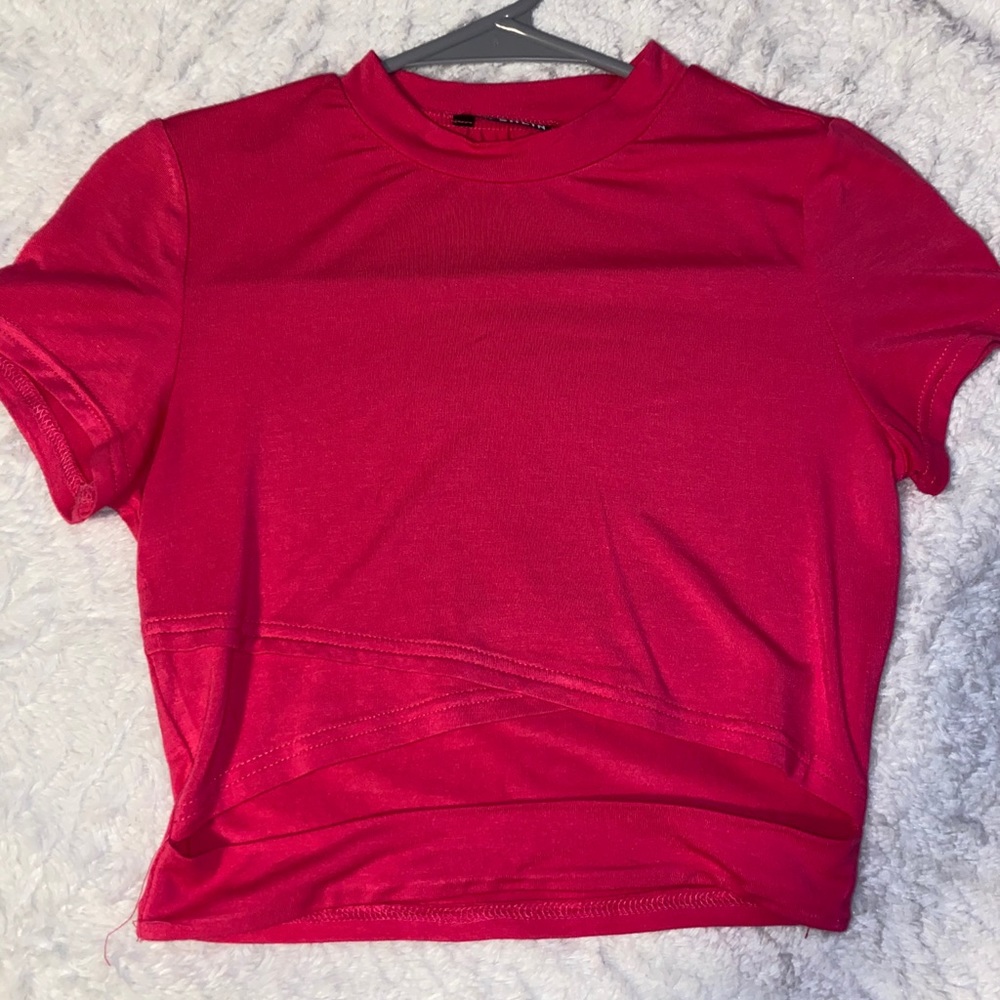Hot pink crop top
